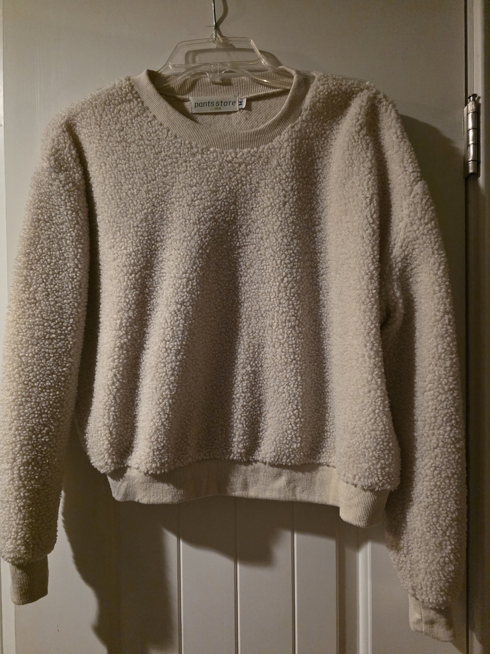 Cream Sherpa Pullover Sweater